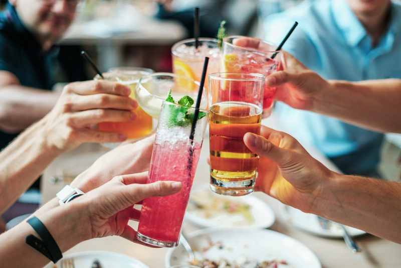 Cocktail Drinks in Fat Tuesday Restaurant in Cozumel 