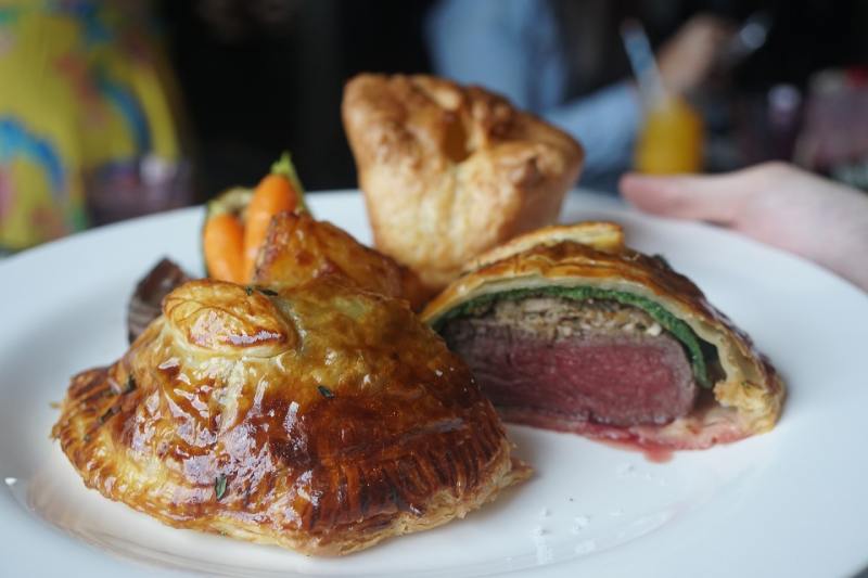 Beef wellington dish at Cocina Abierta in San Juan