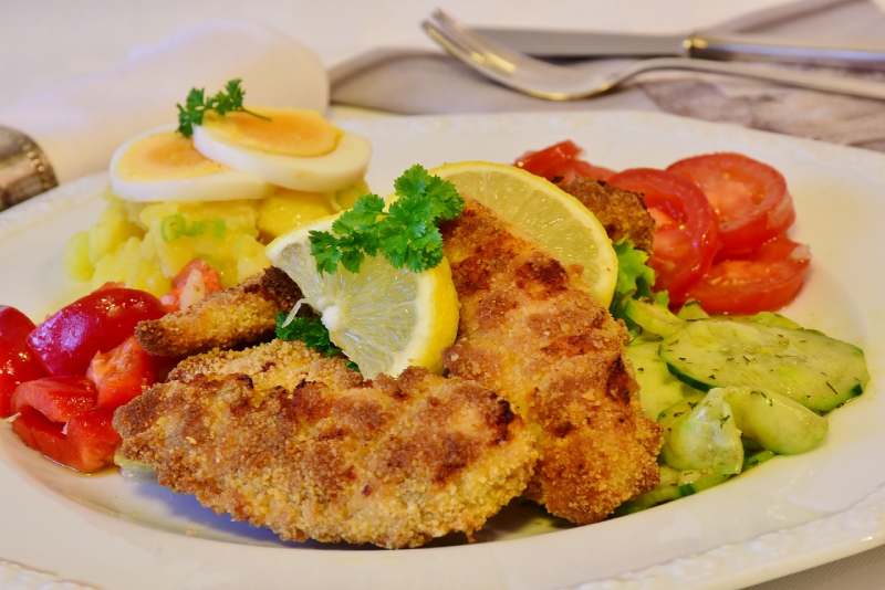 Schnitzel dish at Morgan's Seafood Restaurant in Grand Cayman