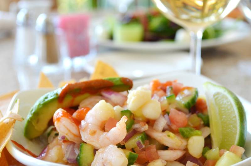 Shrimp dish at Bacaro in Grand Cayman