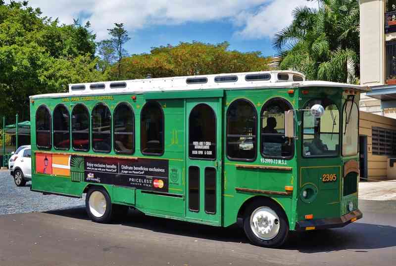 Trolley Bus in San Juan