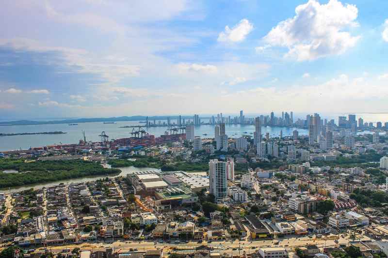 Cartagena Colombia Viewed from Above