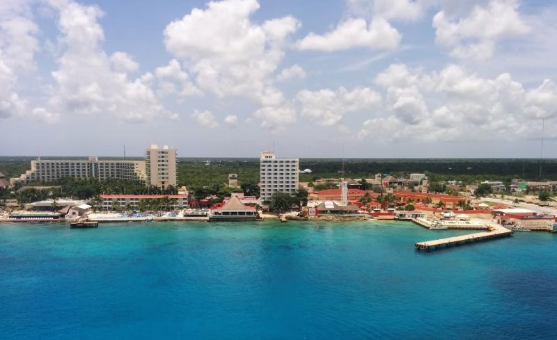 Cozumel cruise port view from above