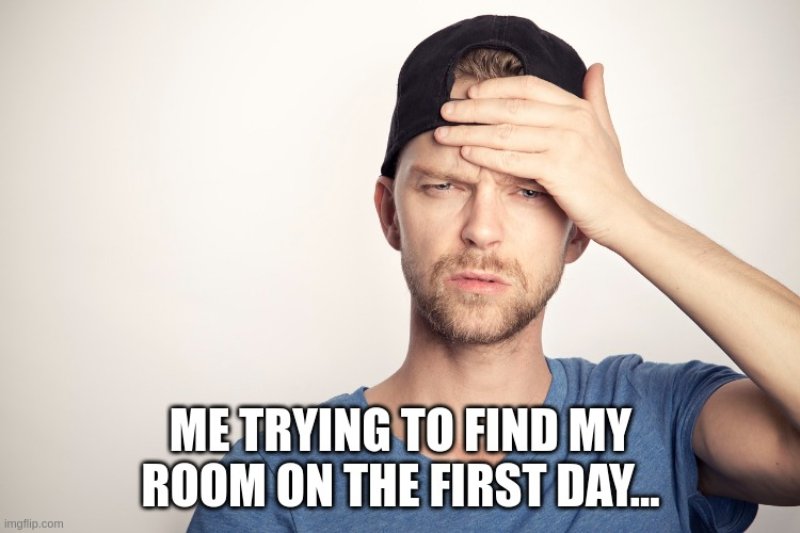 Criuse Meme - Trying to Find Room on First Day