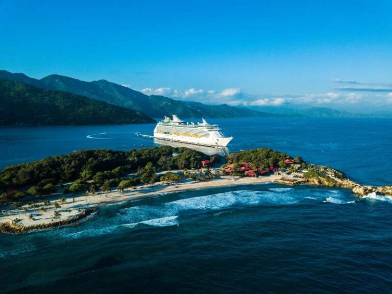 Cruise Ship Sailing Natural Landscape