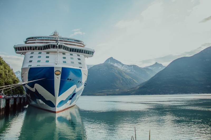 Alaska Cruise Ship Docked View