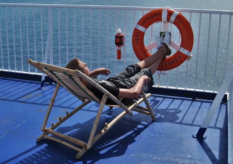 Person Relaxing on Cruise