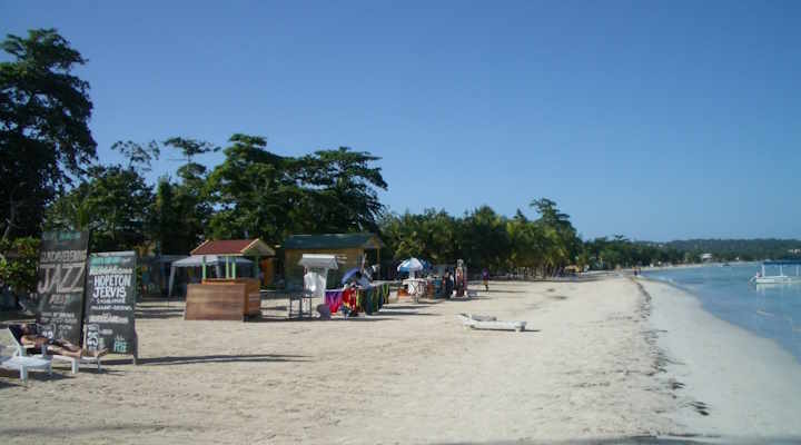 seven-mile beach at Negril