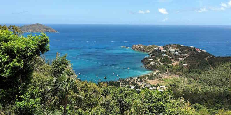 Panoramic view of Hull Bay, St Thomas