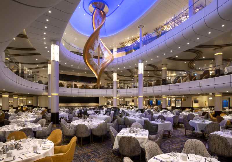 Main Dining Room in Modern Cruise Ship