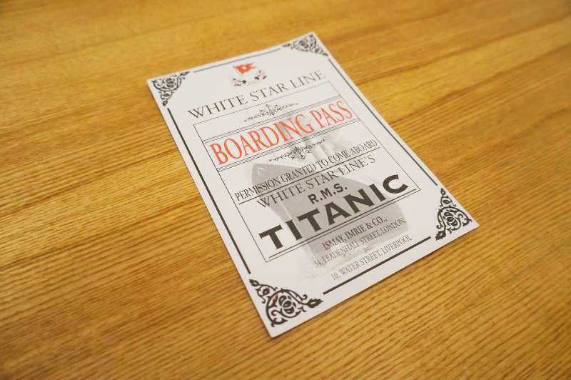 Titanic Boarding Pass