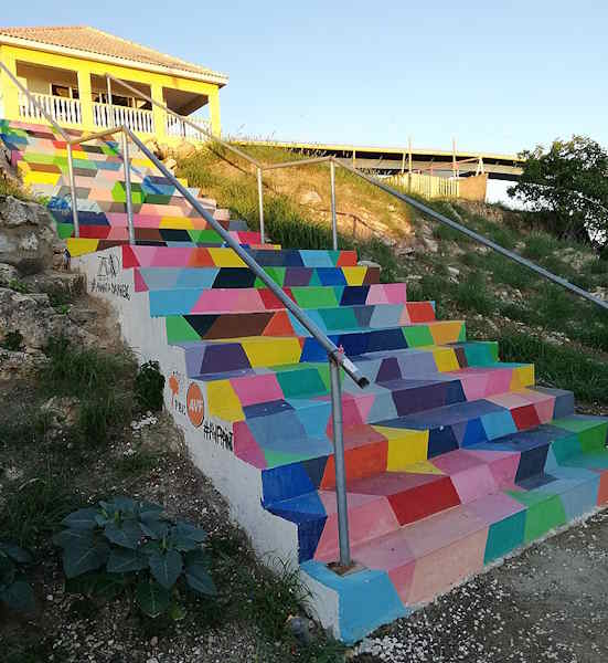 Colorful steps Curacao