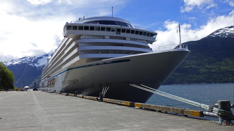 Alaska Docked Cruise Ship