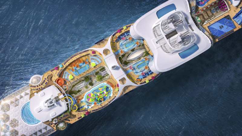 Utopia of the Seas From Above